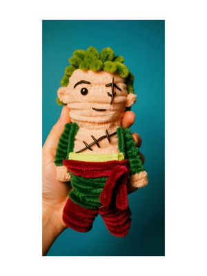 Χειροποίητο κουκλάκι Roronoa Zoro καινούργιο, anime craft