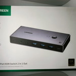 Ugreen DisplayPort KVM Switch 8K/60Hz νέο, 2 υπολογιστές 1 οθόνη, USB 3.0