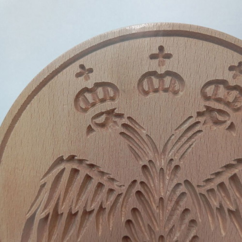 Wooden prosphoro stamp with double-headed eagle new