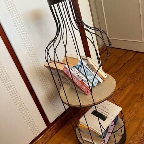 Decorative metal shelf with two shelves like new