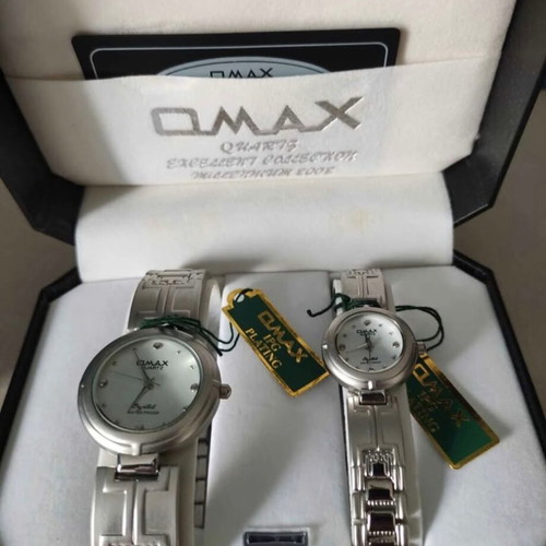 Omax men's and women's watch set with Armani men's watch and bracelet