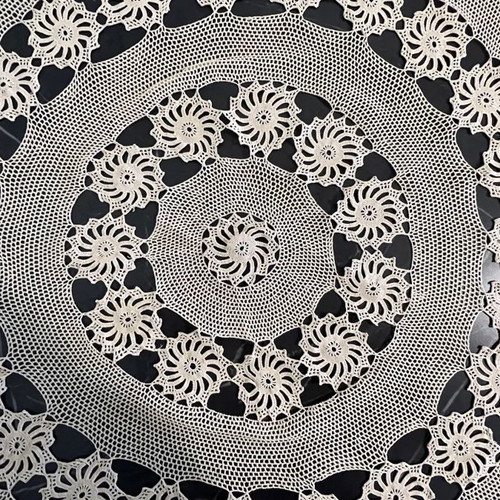 Rotunda knitted tablecloth round large