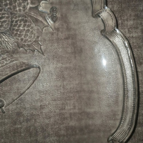 Christmas platter large like new with embossed designs