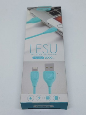 Remax Lesu USB Cable for Apple Devices, new, turquoise, 1m