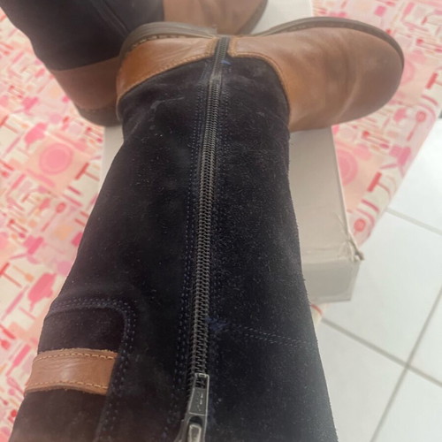 Lapin house kids boots used, leather brown and blue size 29