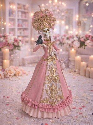 Decorative Gothic Figure Carnival Lady with Raven new