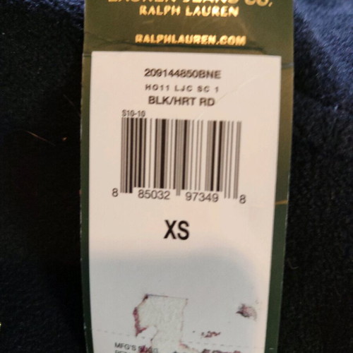 Ralph Lauren women's fleece jacket xs new, black with gold