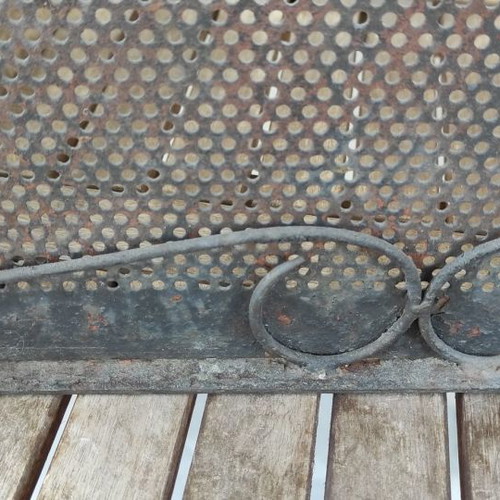 Fireplace screen used, handmade solid iron