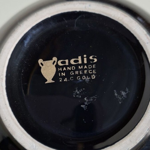 Hand Made Ashtray with Ancient Greek Design from Adis, like new