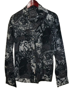 Paul Smith graffiti cotton shirt new, black and white