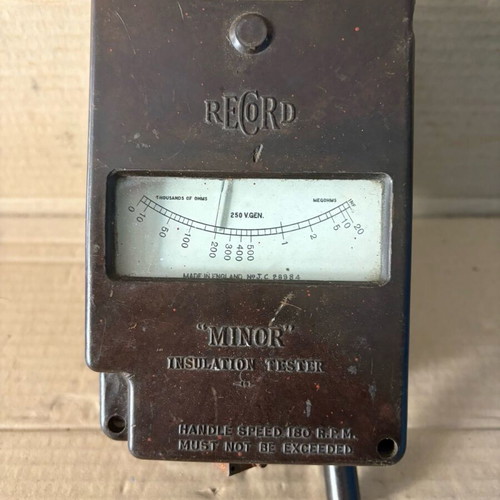Vintage Record Minor insulation tester used from 1950