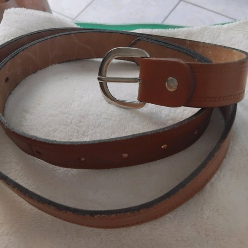 Leather belt in beautiful tan like new, size 120
