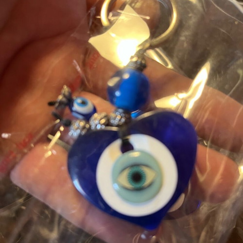 Keychain Mati and Matakia new, set of 4, blue