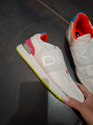 DKNY sneakers used, white and pink, size 39