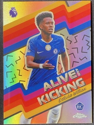 Estevao Willian 2025-26 Topps Chrome Alive and Kicking Refractor RC like new