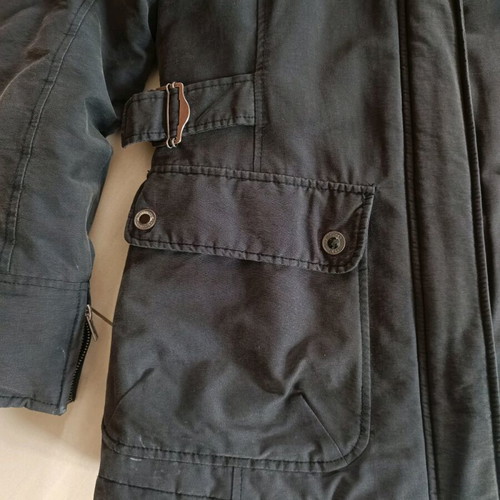 Bershka women's long jacket used, gray, size Medium