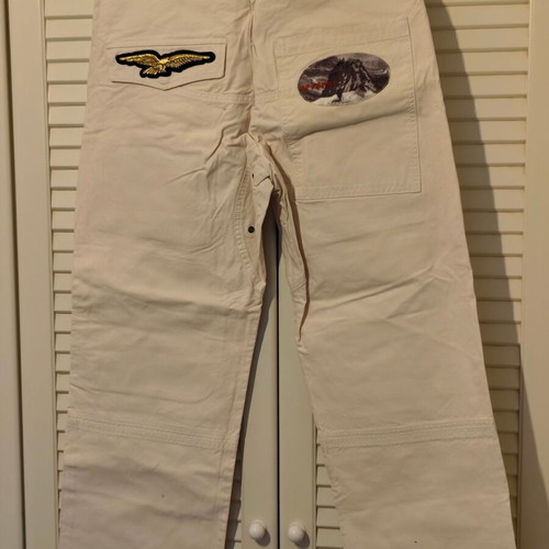 G.F Ferre fabric white pants like new size M
