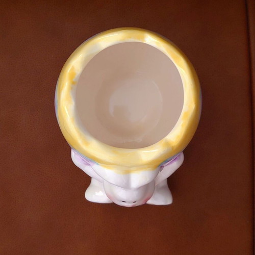 Easter decorative ceramic vase new with lid and bunny