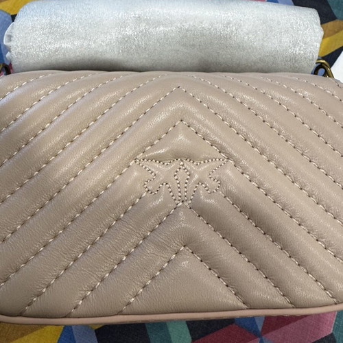 Pinko Love Mini Shoulder Bag, nude pink