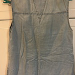 Women's sleeveless denim shirt Pull & Bear used, size S