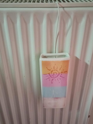 Porcelain containers like new, set of 3 humidifiers for radiator