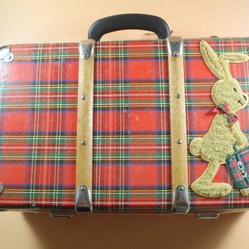 Retro school lunch bag used with lock 38x24 cm