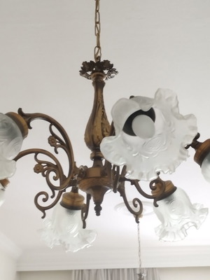 Vintage Brass Chandelier 6-light | Genuine Brass | Custom Order