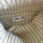 Mango Polo Turtleneck Sweater White Size S Like New