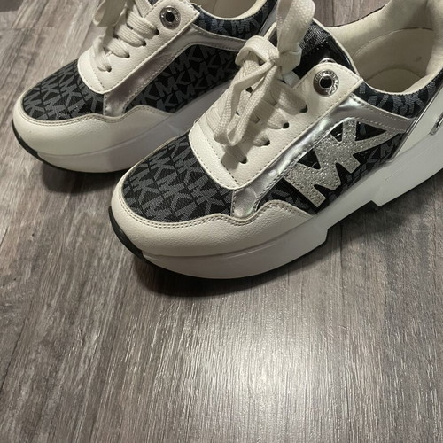 Michael Kors girls' sneakers like new, size 31, black and white
