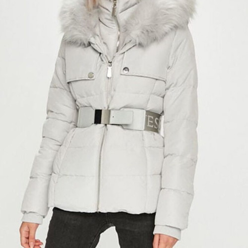 Guess Belted Down Jacket light grey like new, size S