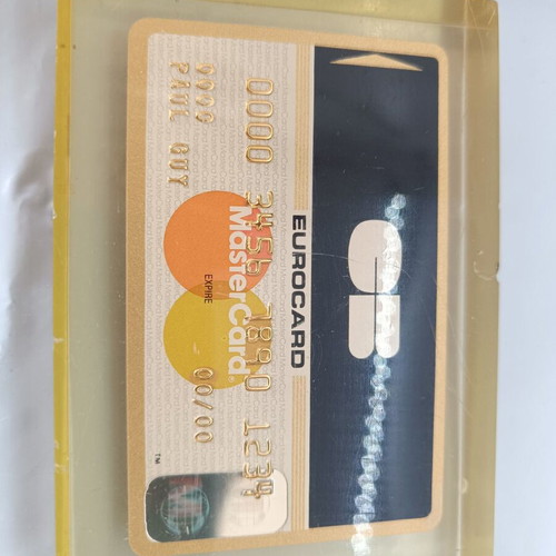 Bank cards Specimen in resin used, set of 3