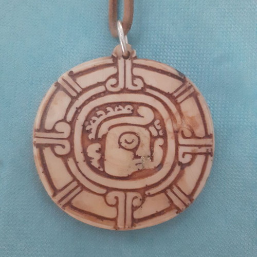 Vintage pendant with leather cord from the 70s