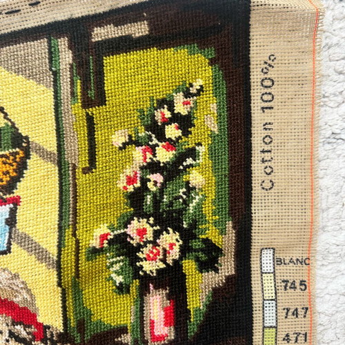 Diamant embroidery used 60x80 with woman at loom