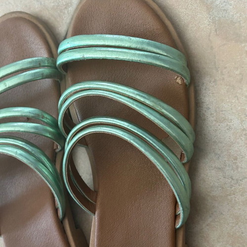Green sandals used, size 39
