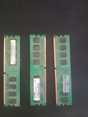 Ram DDR2 1 GB and 256 MB in good condition