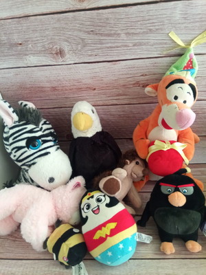 Λούτρινα παιχνίδια μεταχειρισμένα, πακέτο 9 τεμαχίων