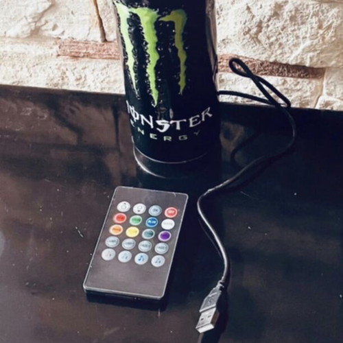 Monster LED light can with IR remote and color change