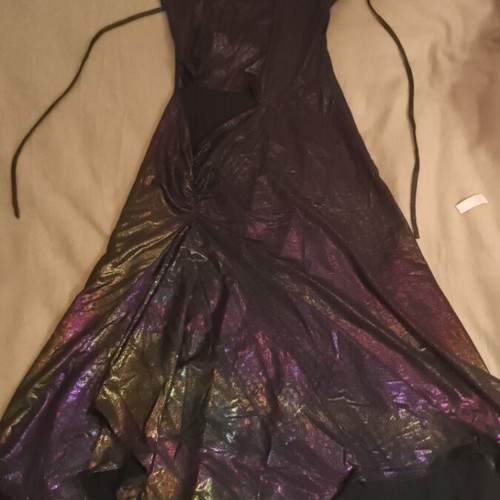 Y2K iridescent dress refurbished with asymmetrical design