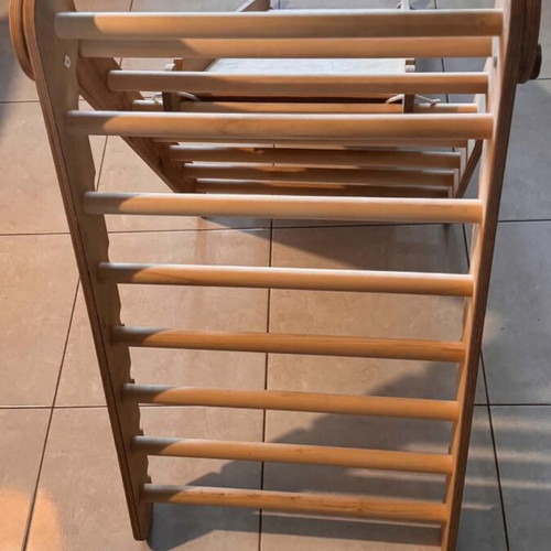 Montessori Triangular Ladder Climbing Arch and Slide Board new