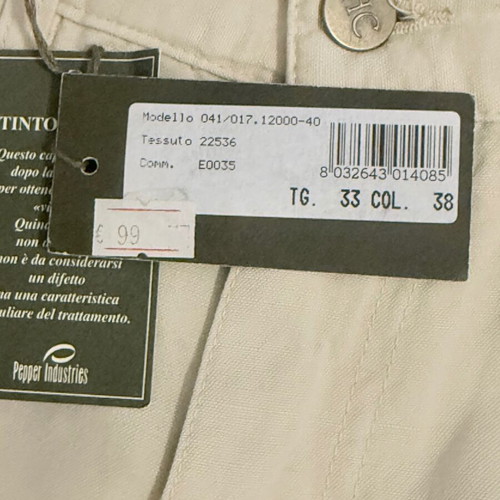 Henry Cottons pants new, beige, linen and cotton blend, size 33