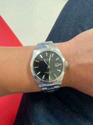 Tissot Gentleman Powermatic 80 Silicium ρολόι μεταχειρισμένο, 40mm, ασημί