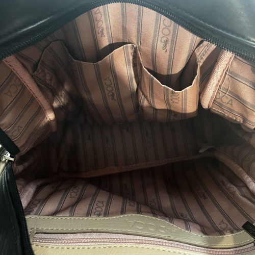 Doca backpack like new, black and beige