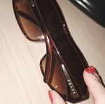 Prada sunglasses used, brown and red