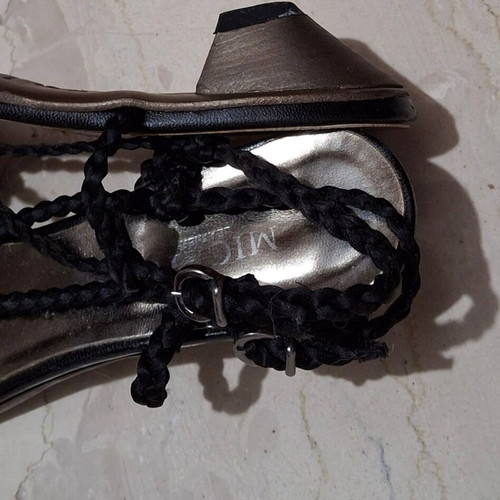 Migato sandals like new, black with silver buckle, size 36