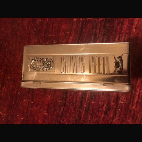 Chivas Regal metal collectible box like new vintage 30 years old