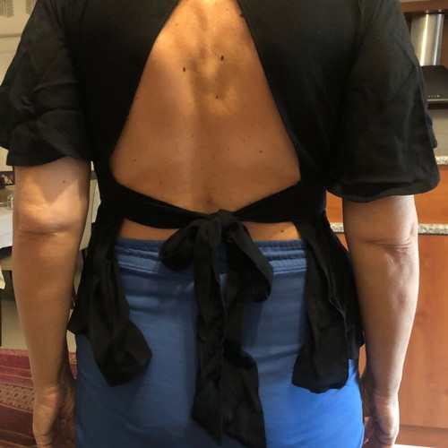 American Eagle black backless blouse like new