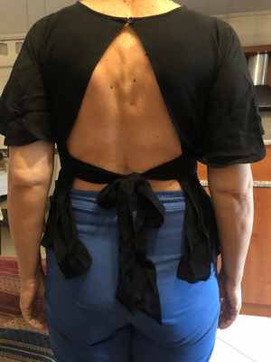American Eagle black backless blouse like new