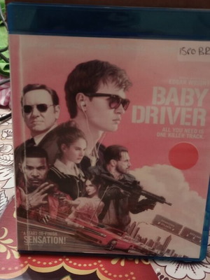 Baby Driver Blu-ray used with Greek subtitles, faded cover