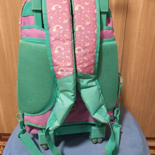 School backpack with wheels used