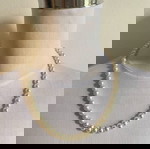  Vintage cream faux pearl necklace handmade